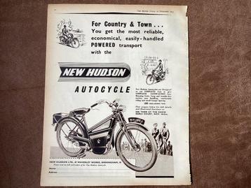 NEW HUDSON AUTOCYCLE ( LICHTE MOTORFIETS ), 1953 
