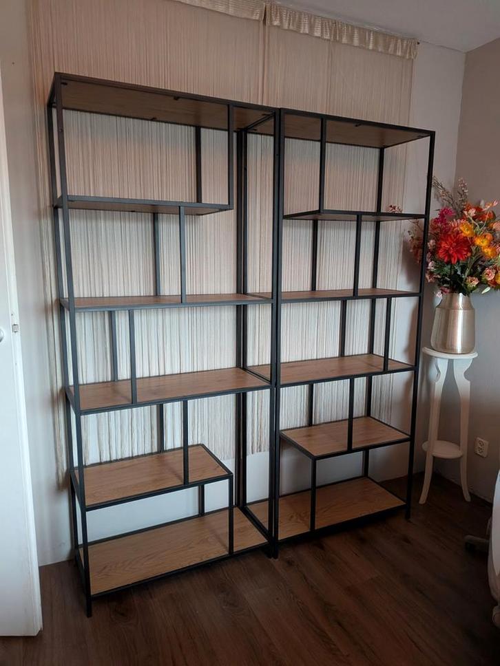 Zwarte vakkenkasten van Leen Bakker, Huis en Inrichting, Kasten | Boekenkasten, Zo goed als nieuw, 50 tot 100 cm, Minder dan 100 cm