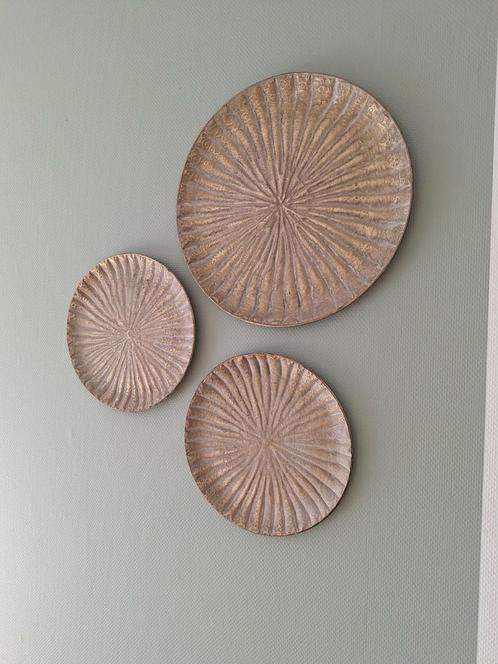 Ronde Wanddecoratie - Set van 3, Huis en Inrichting, Woonaccessoires | Wanddecoraties, Zo goed als nieuw, Ophalen