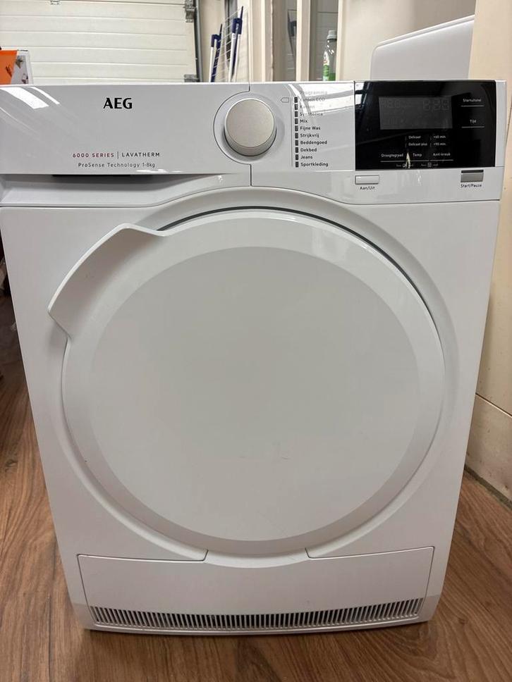 Aeg 6000 Serie Condensdroger - Weinig Gebruikt, Witgoed en Apparatuur, Wasdrogers, Zo goed als nieuw, Condens, Voorlader, 6 tot 8 kg