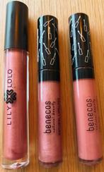 Setje Lipgloss Lily Lolo + Benecos, Lippen, Verzenden, Zo goed als nieuw, Make-up