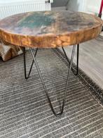 Bijzettafel Piet Hein Eek stijl, Minder dan 55 cm, Rond, Zo goed als nieuw, Hout