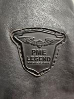PME Legend donkerblauwe leren jas met windvangers (M) zgan, Kleding | Heren, Ophalen of Verzenden, Zo goed als nieuw, Nvt, Pme Legend