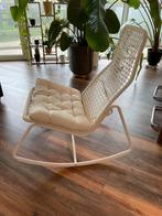 Schommelstoel met wit kussen (Kuddarna), Huis en Inrichting, Stoelen, Ophalen, Kunststof, Wit, Zo goed als nieuw