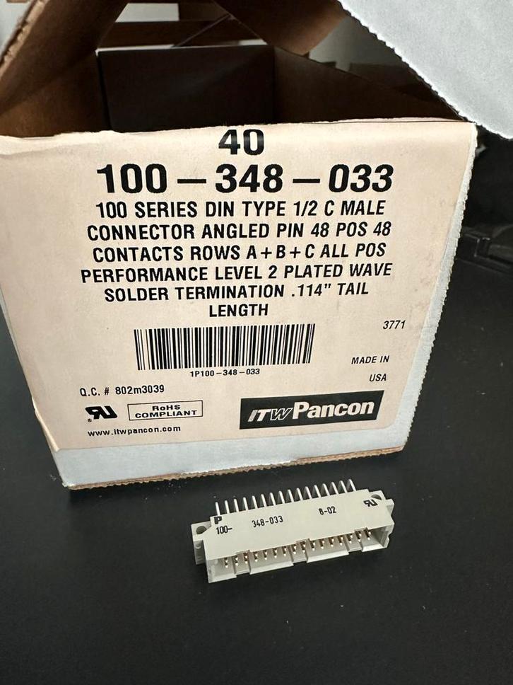 Pancon header Harting connector THT printconnector, Hobby en Vrije tijd, Elektronica-componenten, Zo goed als nieuw, Verzenden