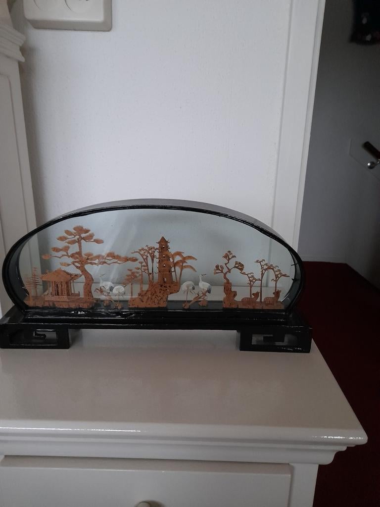Chinees diorama met kraanvogels nu €20, Ophalen of Verzenden