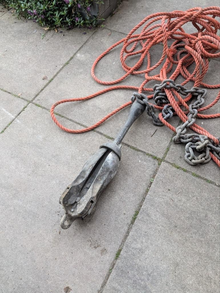 Paraplu anker 6kg met ketting en touw, Ophalen