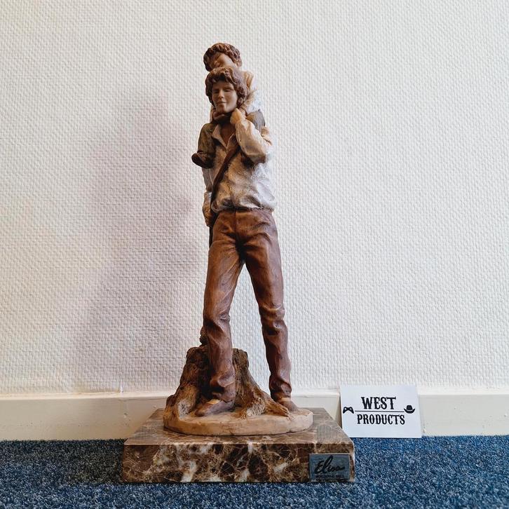 Elisa Montserrat Ribes Beeldhouwwerk (Man & Kind), Verzamelen, Beelden en Beeldjes, Gebruikt, Mens, Ophalen of Verzenden