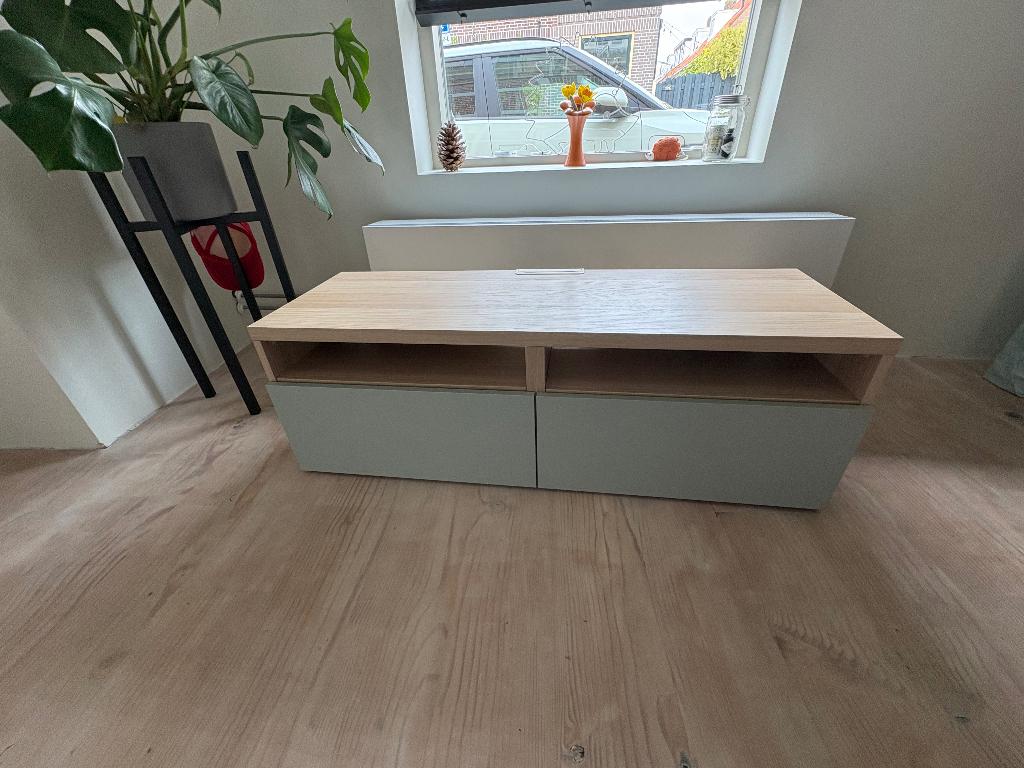 TV meubel Ikea BESTÅ, Ophalen, 100 tot 150 cm, Zo goed als nieuw, Minder dan 100 cm