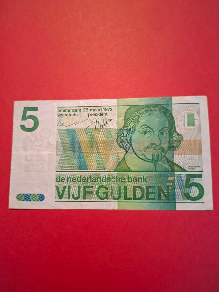 5 gulden Vondel II uit 1973 in ZF, Postzegels en Munten, Bankbiljetten | Nederland, Los biljet, 5 gulden, Ophalen of Verzenden