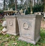 * zandsteen Tuinvaas oude Tuinpotten Franse Vaas Bloempotten, Ophalen, Steen, Rond, Zo goed als nieuw