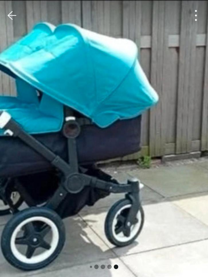Bugaboo duo, Kinderen en Baby's, Kinderwagens en Combinaties, Gebruikt, Kinderwagen, Bugaboo, Duowagen, Luchtbanden, Met reiswieg