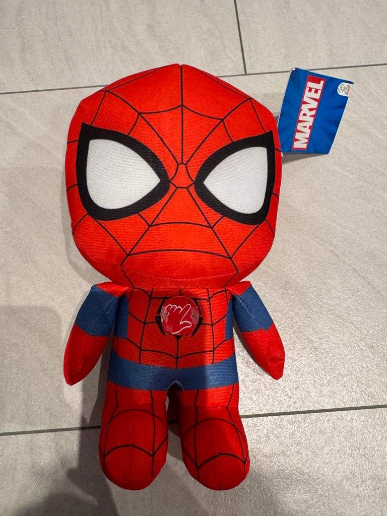 Spider- man knuffel MET geluid - NIEUW, Ophalen of Verzenden, Zo goed als nieuw, Overige typen