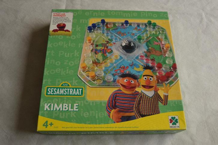 Spel: Kimble Sesamstraat - Mens Erger je Niet, Kinderen en Baby's, Speelgoed | Educatief en Creatief, Gebruikt, Rekenen, Ophalen of Verzenden