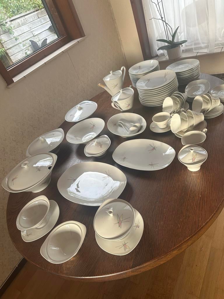 Compleet Hutschenreuther servies - Porselein uit Duitsland, Ophalen, Gebruikt, Overige stijlen, Porselein
