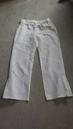 Wijde wit linnen broek maat 38, Maat 38/40 (M), Block60, Wit, Ophalen of Verzenden