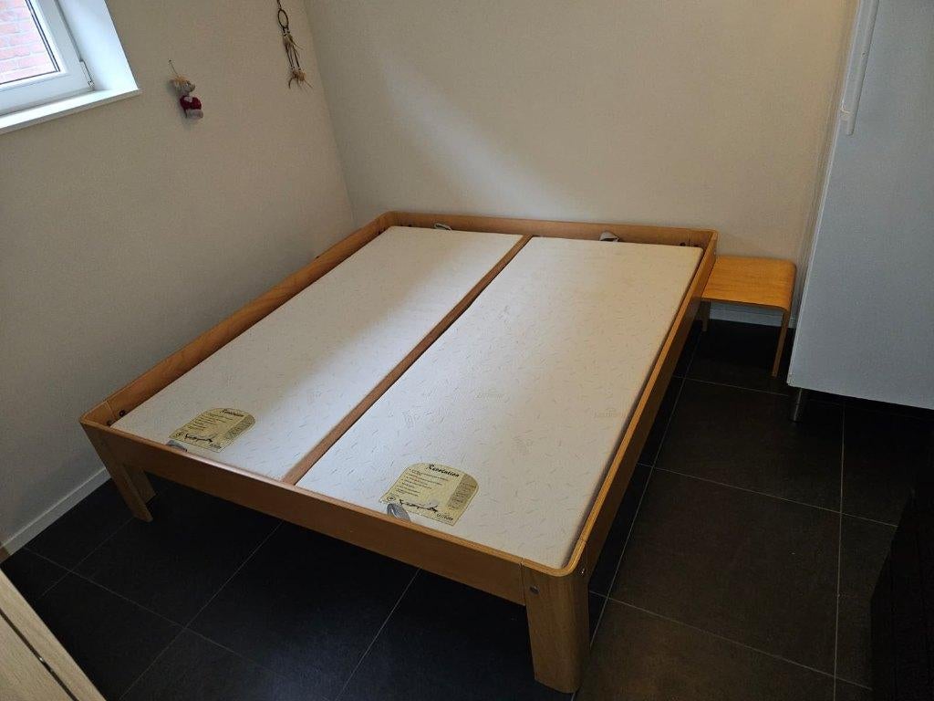 Auping Auronde 2000 hoog model - 180x200 - Beuken kleur, Ophalen, Overige kleuren, Tweepersoons, 180 cm