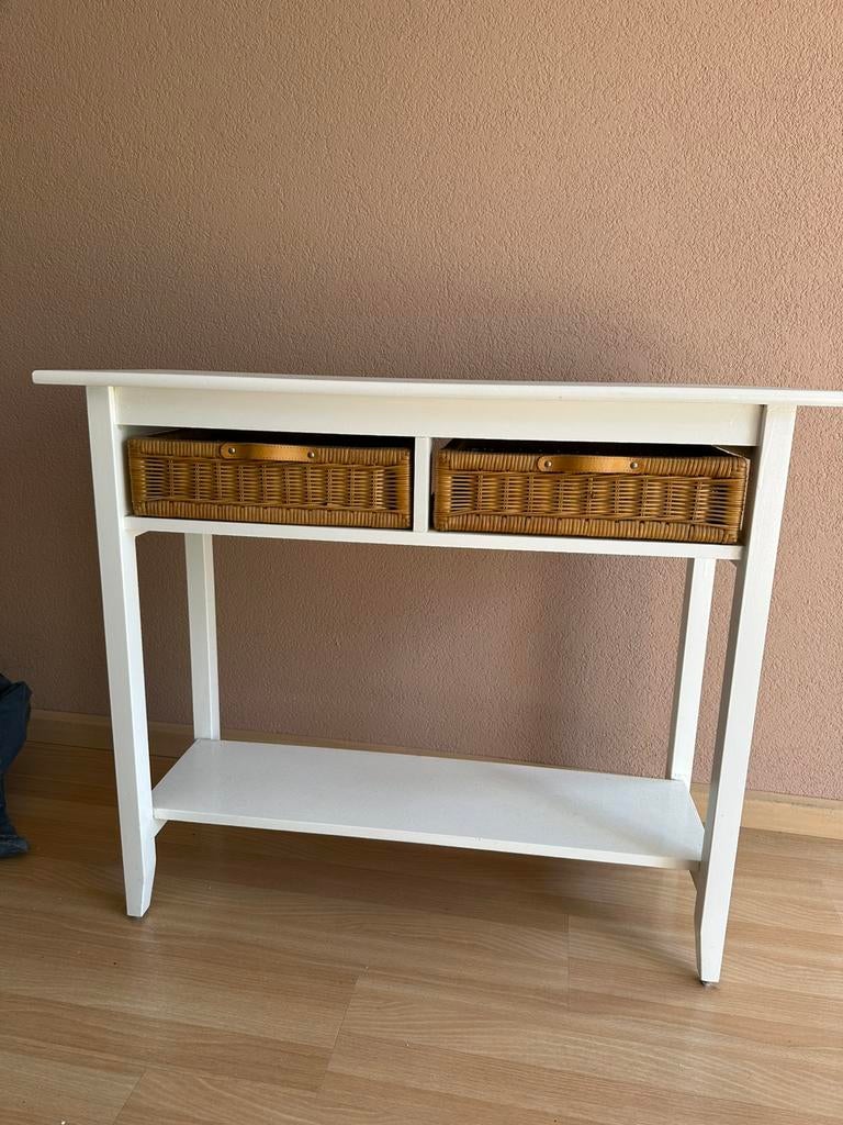 Sidetabel met mandjes, Huis en Inrichting, Tafels | Sidetables, Ophalen, Gebruikt, 50 tot 100 cm, 25 tot 50 cm