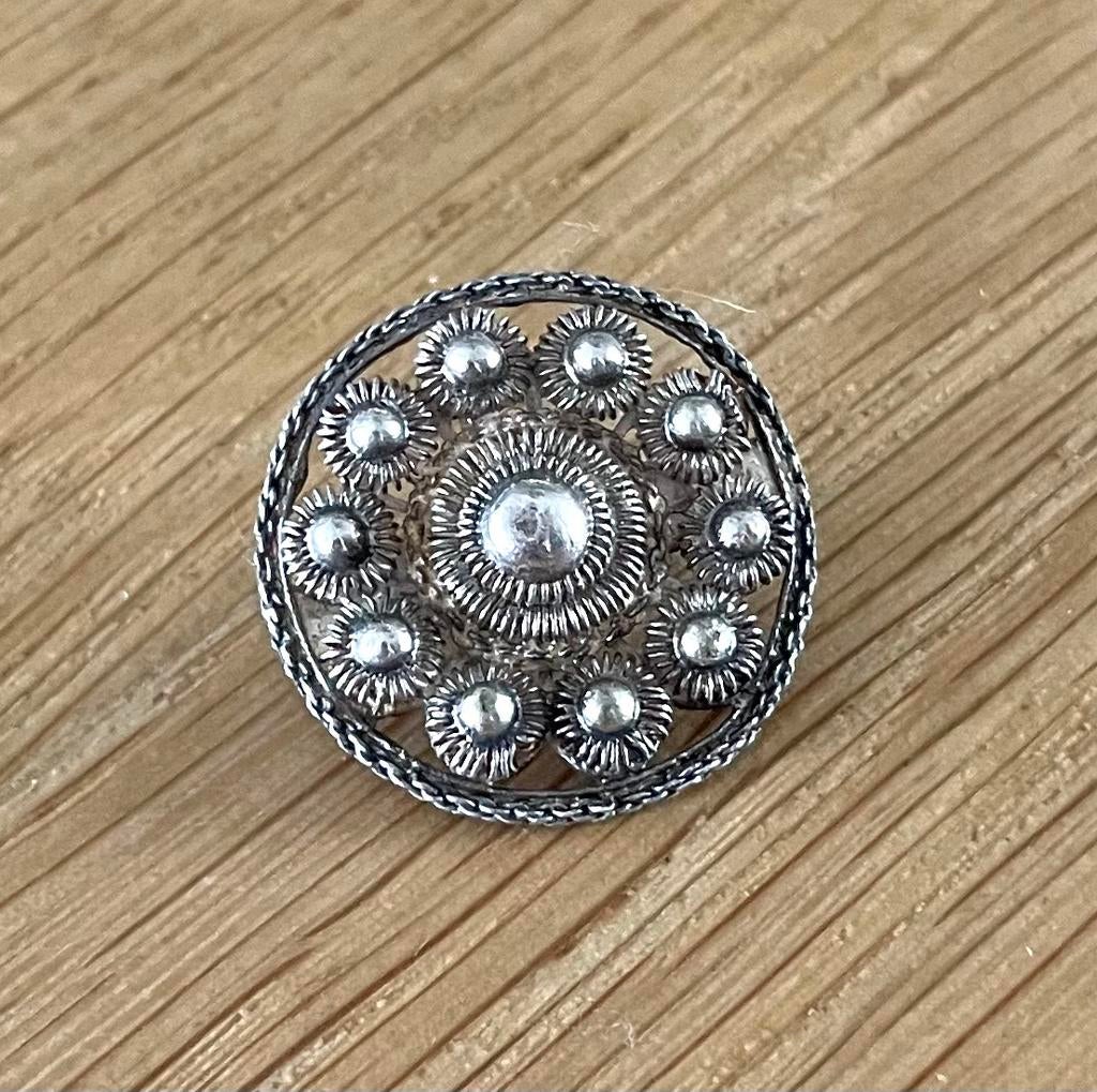 Zeeuwse knoop broche, echt zilver, Minder dan 4 cm, Ophalen of Verzenden, Zo goed als nieuw, Zilver