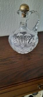 Antieke kristallen karaf met zilveren stop, Ophalen of Verzenden