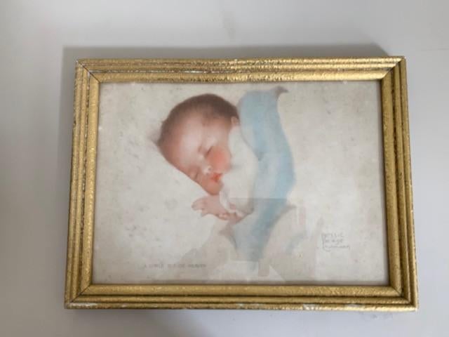 Vintage afbeelding baby. Bessy pease gutmann. Awakening., Antiek en Kunst, Ophalen