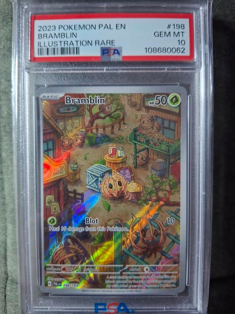 Pokémon Paldea Evolved Bramblin #198 PSA 10 Gem Mint, Ophalen of Verzenden