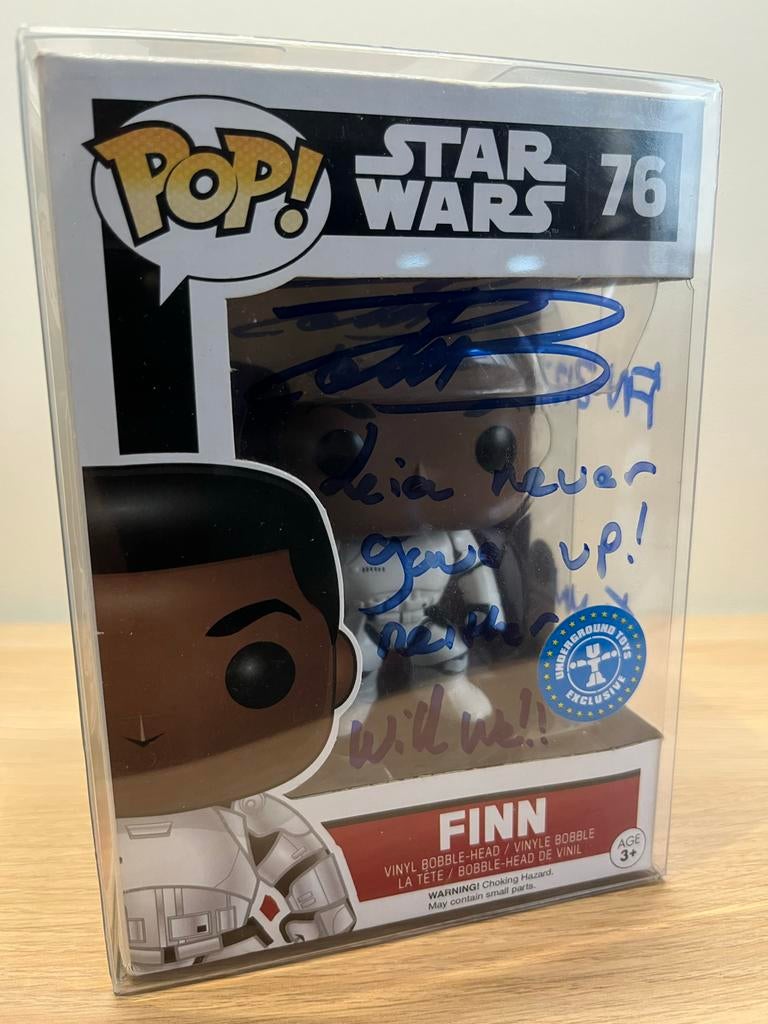 Funko Pop! Star Wars Finn #76 gesigneerd, Verzamelen, Poppetjes en Figuurtjes, Ophalen, Nieuw