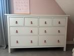 Ikea Hemnes ladekast wit met roze greepjes, Ophalen, Gebruikt, 5 laden of meer, 150 tot 200 cm