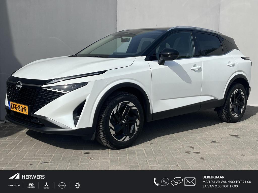 Nissan Qashqai 1.3 MHEV Xtronic N-Connecta / 1800kg Trekgewi, Euro 6, 4 cilinders, Wit, 1365 kg