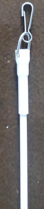 Trekstang gordijn wit metaal 100 cm lang., Huis en Inrichting, Minder dan 50 cm, Wit, Ophalen of Verzenden, Zo goed als nieuw