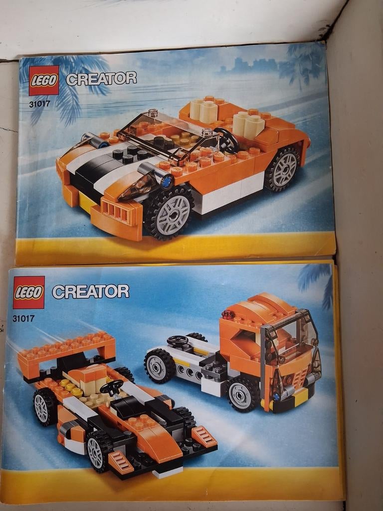 Lego truck,raceauto, sportwagen setnr 31017, Lego, Ophalen of Verzenden, Zo goed als nieuw, Creator