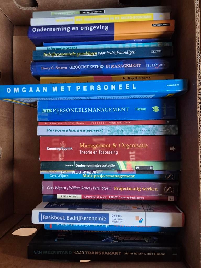 Management & bedrijfskunde boeken – theorie voor een prikkie, Boeken, Studieboeken en Cursussen, Ophalen of Verzenden
