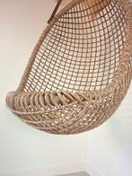 Vintage hangstoel Eureka stoel Giovanni Travasa Bonacina, Ophalen of Verzenden, Bruin, Eén