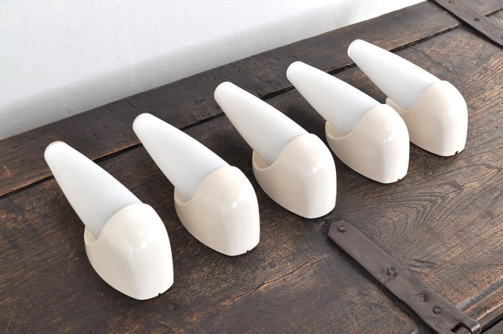 Vintage wandlampen Bo-Niko opaline bakeliet jaren 60, Ophalen of Verzenden, Gebruikt, Glas