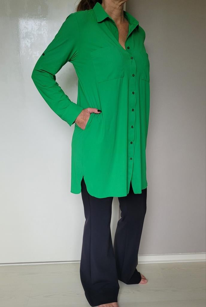 Studio Anneloes lange blouse L Felgroen Travelstof, Studio Anneloes, Maat 42/44 (L), Ophalen of Verzenden, Zo goed als nieuw