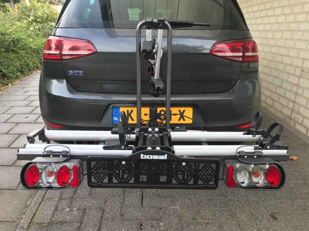 Bosal Tourer (Pro User Diamant) fietsendrager met tas, Ophalen, Elektrische fiets, Zo goed als nieuw, 2 fietsen