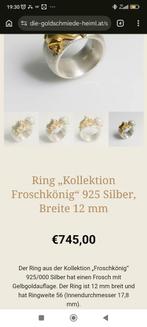 Zilveren ring met kikker en parel, Ophalen of Verzenden