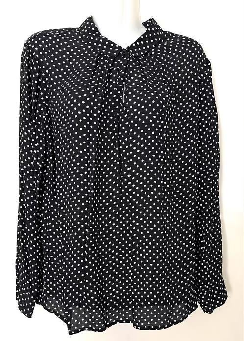 Purdey zwart/wit blouse maat 44[dmv], Kleding | Dames, Ophalen of Verzenden, Zo goed als nieuw, Maat 42/44 (L), Zwart