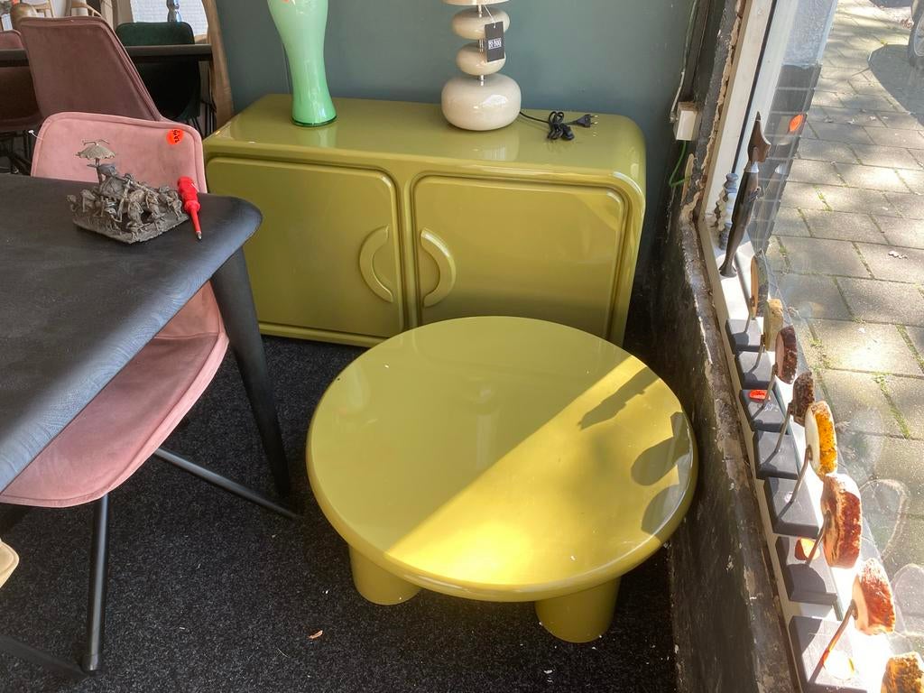 Vintage Retro Groene Salontafel 78cm