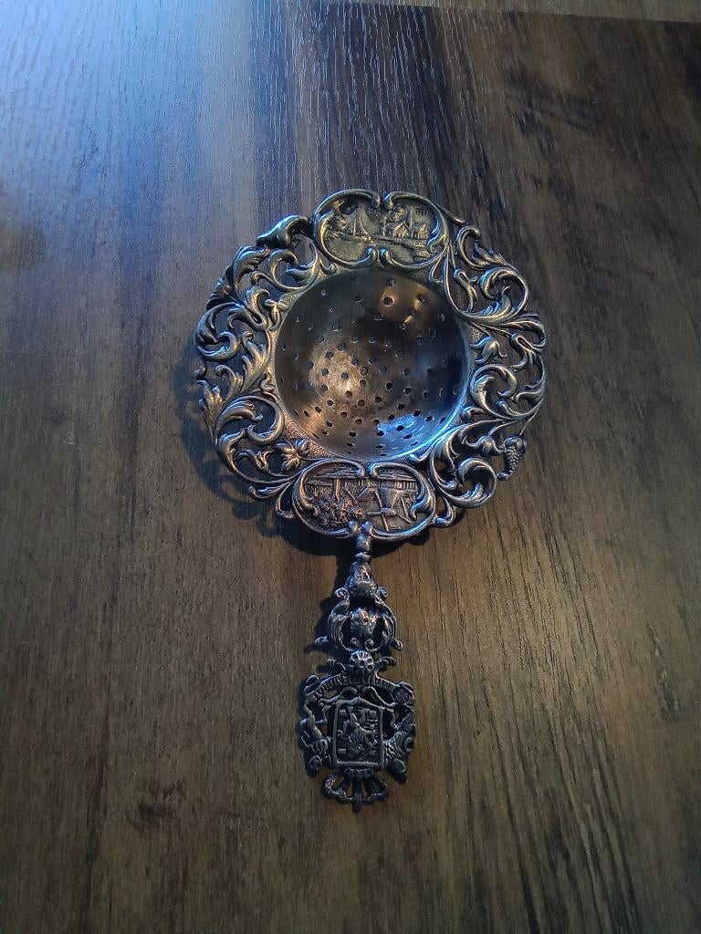 Antiek zilveren thee zeefje uit 1924., Antiek en Kunst, Ophalen