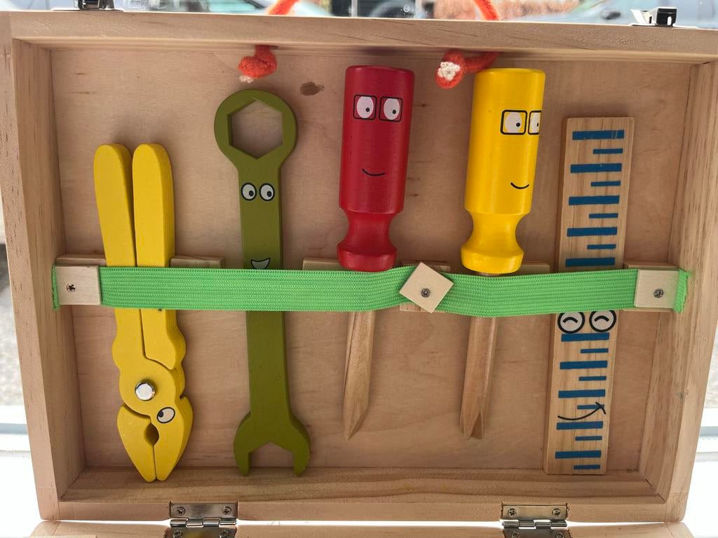 Houten Gereedschapskist Speelgoed voor Kinderen, Ophalen, Zo goed als nieuw, Knutselen