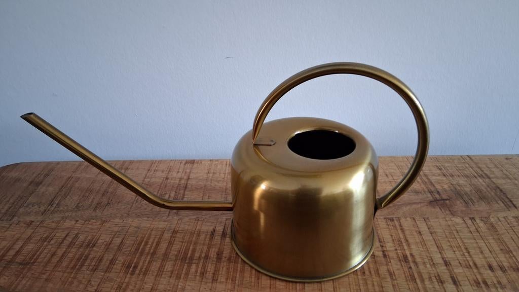 Nieuwe H&S Collection retro gieter € 9, Huis en Inrichting, Woonaccessoires | Vazen, Nieuw, Geel, Minder dan 50 cm, Overige materialen