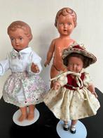 3 x oude Schildpad Poppen  incl houders 1 koop, Ophalen of Verzenden, Zo goed als nieuw, Pop