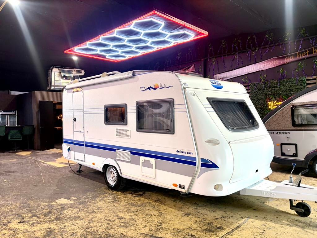 Prachtige Hobby 440 SF #Zakluifel #Fietsendrager #2003#Alko, Lengtebed, Hobby, Bedrijf, Treinzit