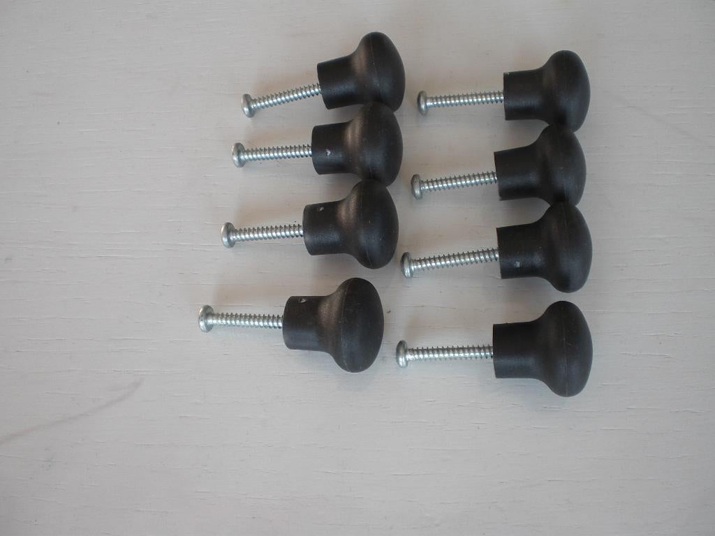 8 zwarte lade knoppen, Verzenden, Gebruikt, Overige materialen, Overige typen