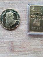 Gouden munten en baar: Krugerrand, Credit Suisse, Azteek, Ophalen of Verzenden, Goud