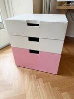 Ladekast Stuva Ikea stevig soepel ladenblok roze wit Smastad, Ophalen, Gebruikt, 50 tot 100 cm, 3 of 4 laden