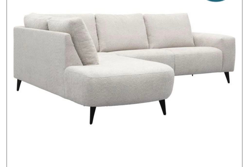 Bank Florence hoekbank Teddy Beige, Ophalen, 250 tot 300 cm, Hoekbank, Nieuw