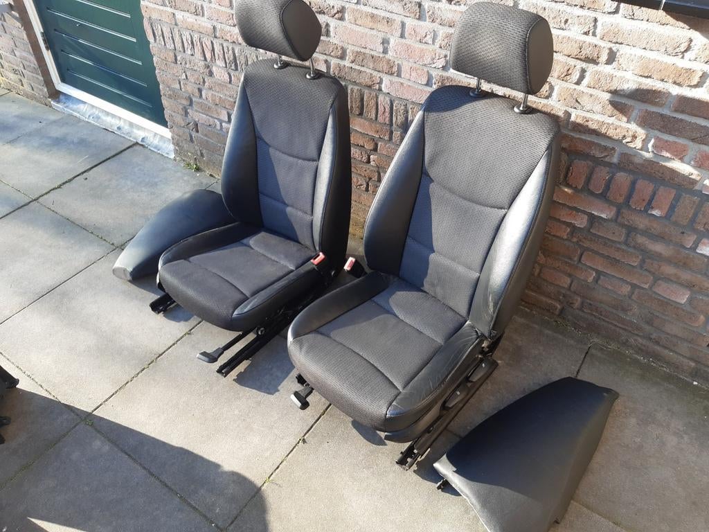 BMW E91 stoelen en Deurpanelen - Zwart Stof/Leder, Ophalen of Verzenden, Gebruikt, BMW