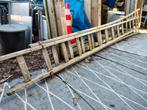Antieke houten schildersladder, Ophalen, Gebruikt, Ladder, 4 meter of meer